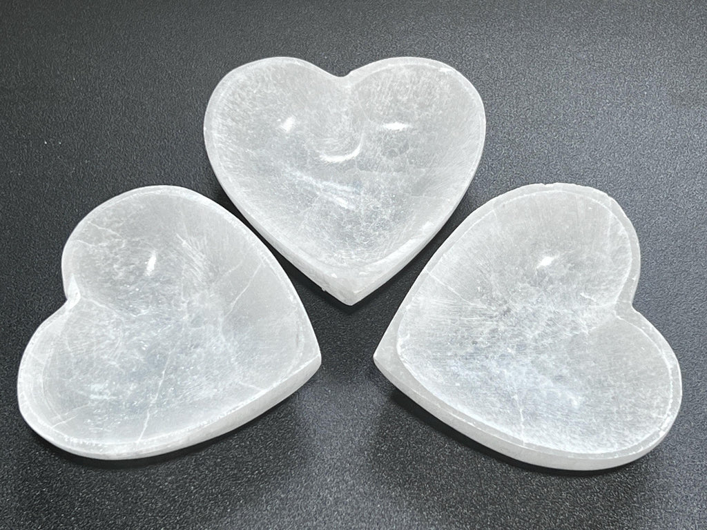 Selenite Crystal Heart Bowl (4 Inch)