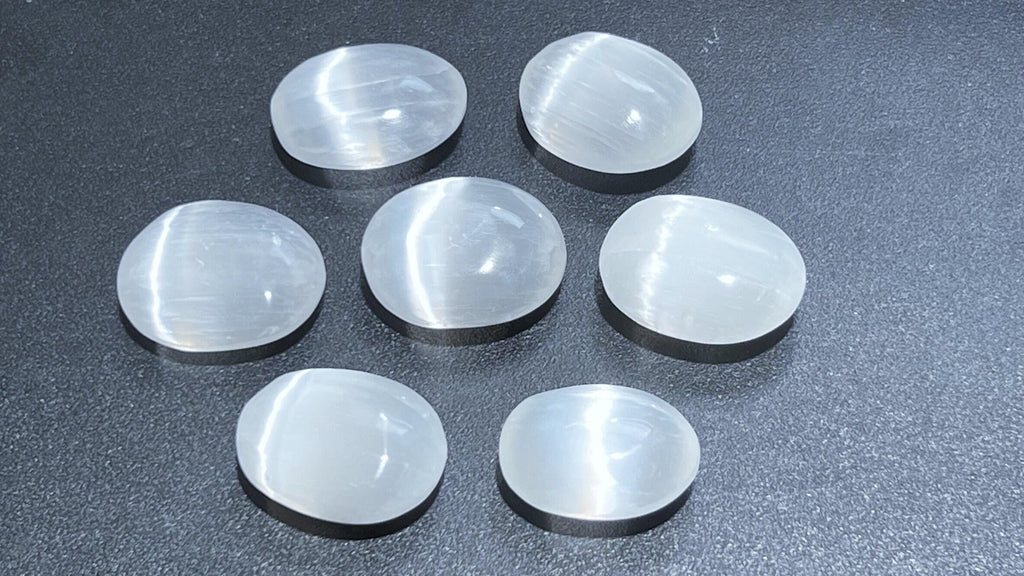 Selenite Crystal Mini Palm Stone Orbs