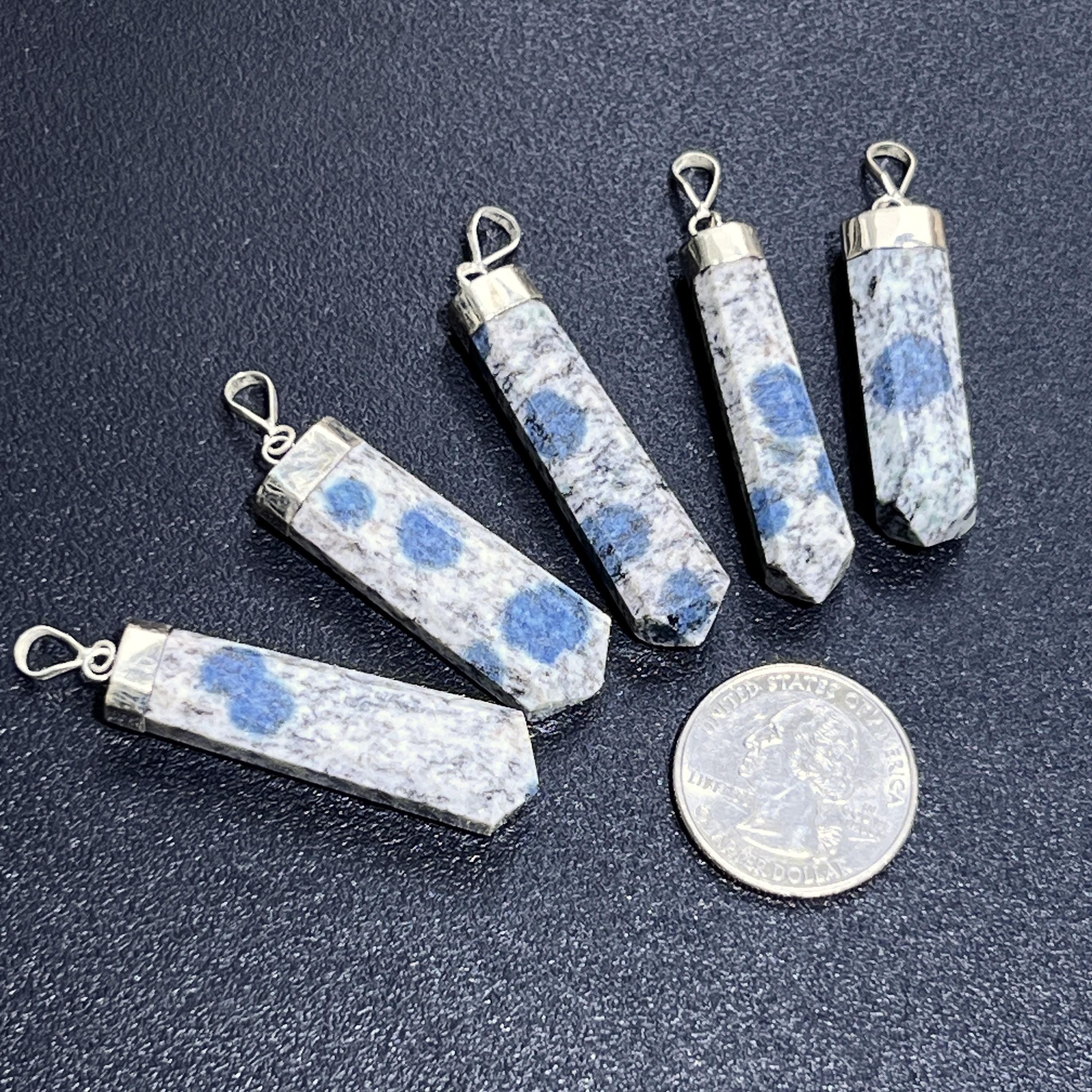 K2 Jasper Crystal Point Pendant (925 Sterling Silver)