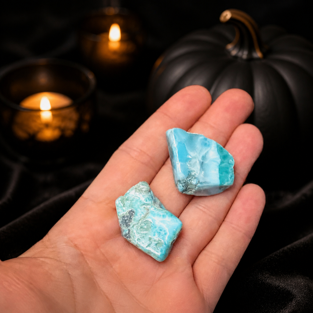Polished Larimar Slices, Good Quality
