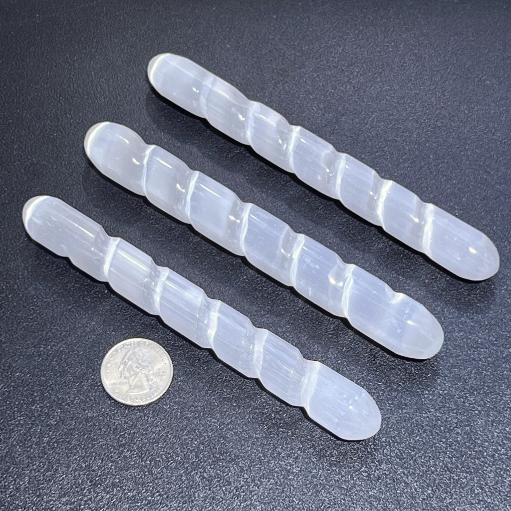 Selenite Crystal Spiral Wand (5-6 Inches)