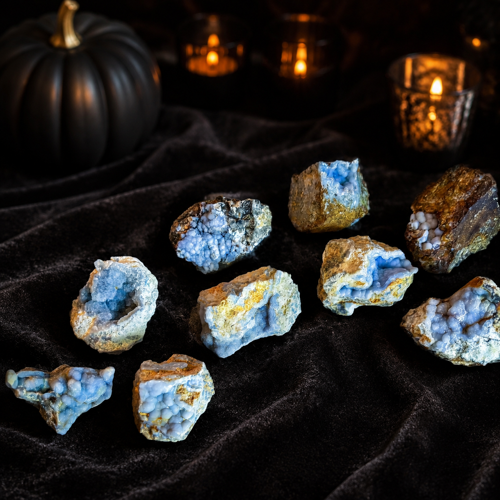Large Raw Blue Chalcedony Specimens