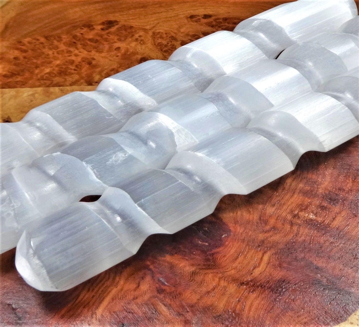 Selenite Crystal Spiral Wand (5-6 Inches)