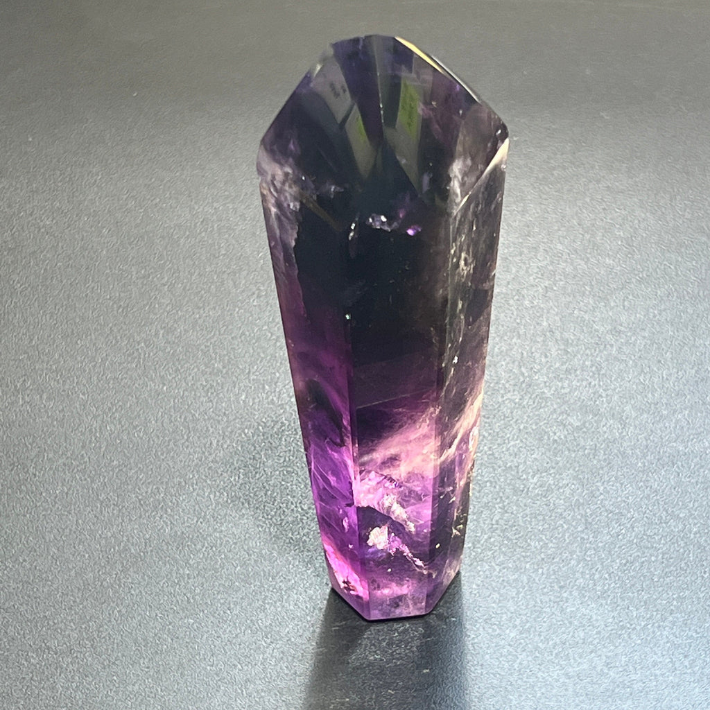 Large Extra Quality Dark Amethyst Crystal Point Standing Tower