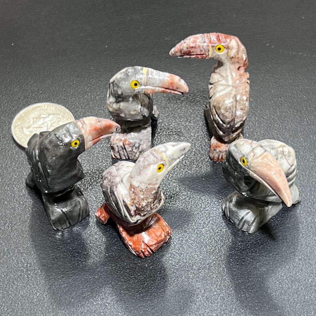 Small Soapstone Animals Miniature Carvings (Packs of 10)