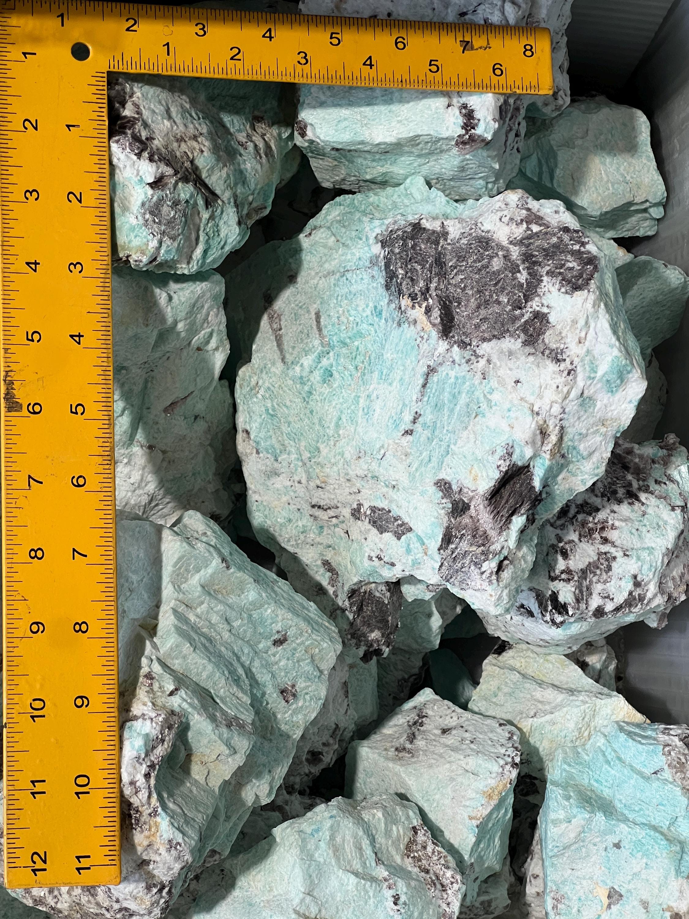 Amazonite Large Rough Raw Crystal Stone Boulders (Extra Quality, 4-10 Inches)