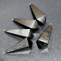 Black Shungite Pendulum Crystal Point Pendant