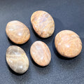 Peach Moonstone Palm Stone