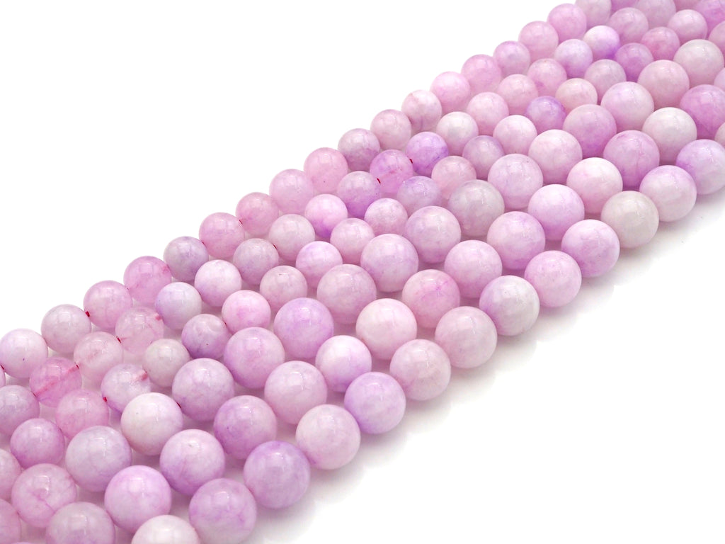 High Quality Natural Kunzite Quartz Round Smooth Beads, 6mm/8mm/10mm Genuine Quartz Beads, 15.5'' Full Strand, Sku#U1171C