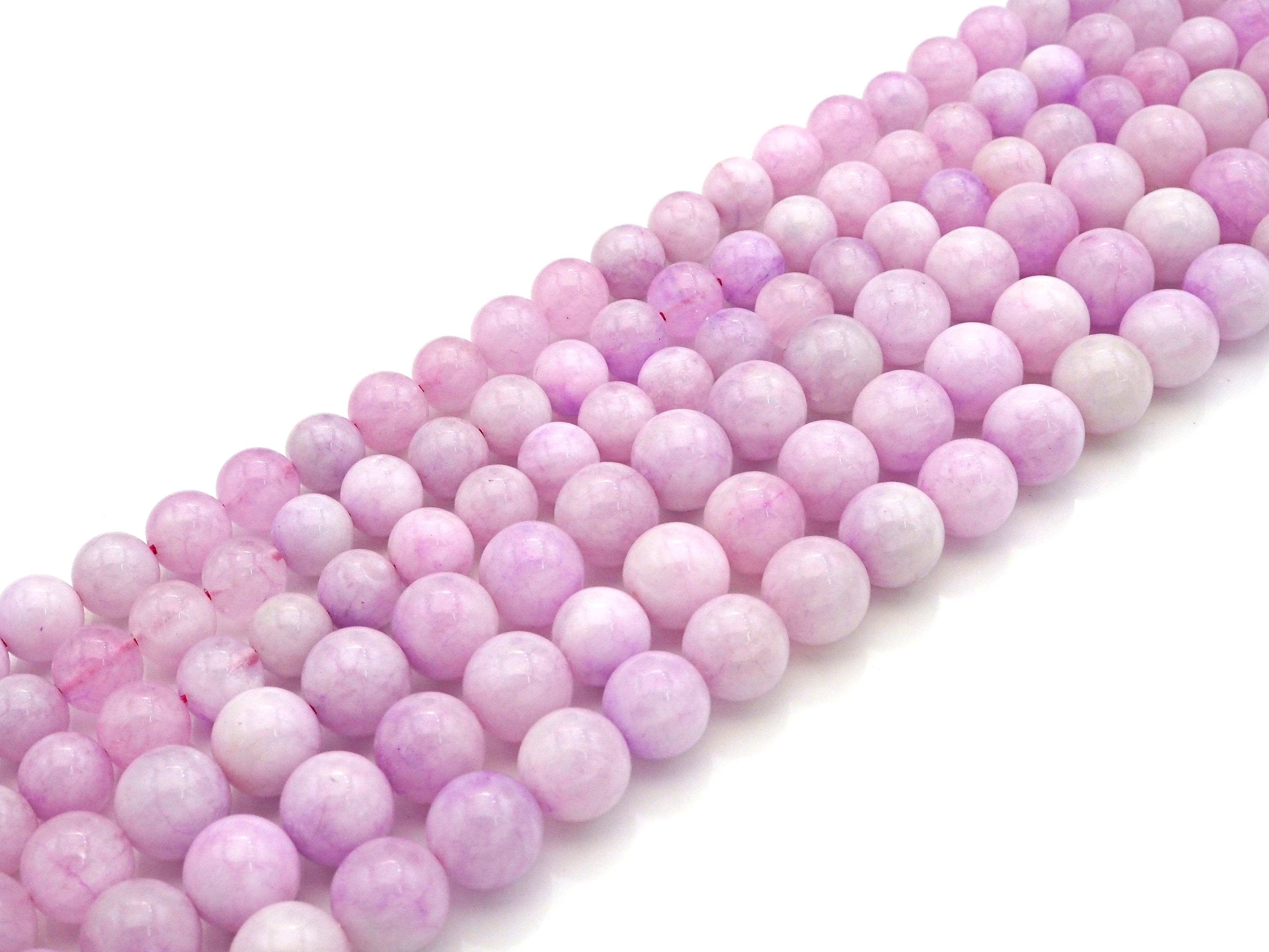 High Quality Natural Kunzite Quartz Round Smooth Beads, 6mm/8mm/10mm Genuine Quartz Beads, 15.5'' Full Strand, Sku#U1171C