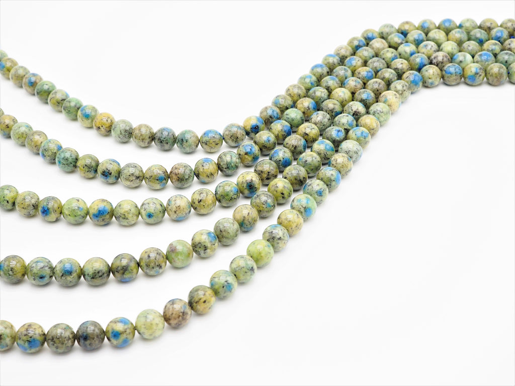 Top Quality Natural K2 Jasper Smooth Round Beads,6mm/10mm/12mm/14mm/16mm Greenish Blue Gemstone Beads,15.5" Full Strand,SKU#U317