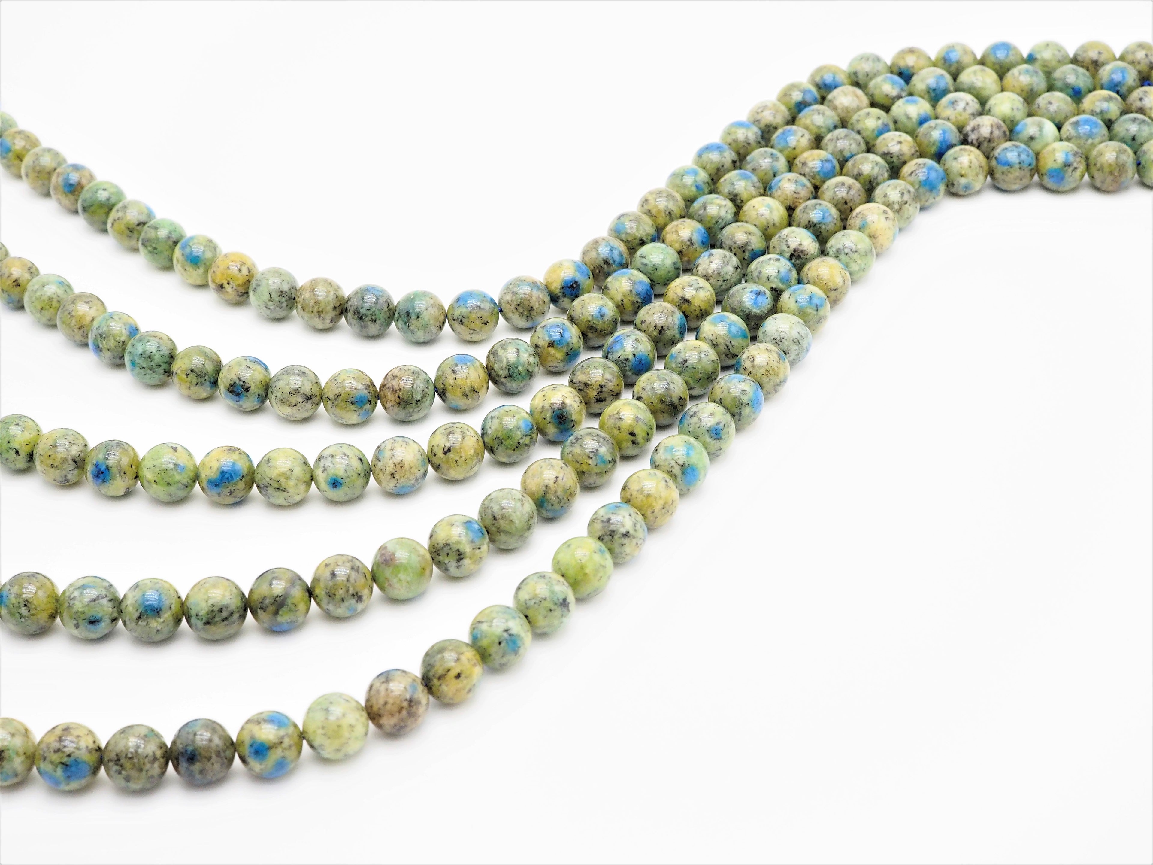 Top Quality Natural K2 Jasper Smooth Round Beads,6mm/10mm/12mm/14mm/16mm Greenish Blue Gemstone Beads,15.5" Full Strand,SKU#U317