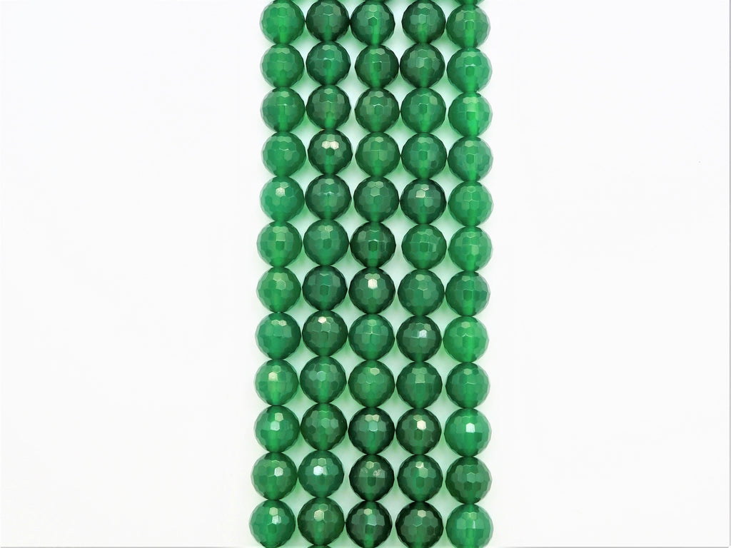 High Quality Faceted/Smooth Green Agate Beads, 6mm/8mm/10mm/12mm, Green Agate Beads,15.5" Full Strand, SKU#U320