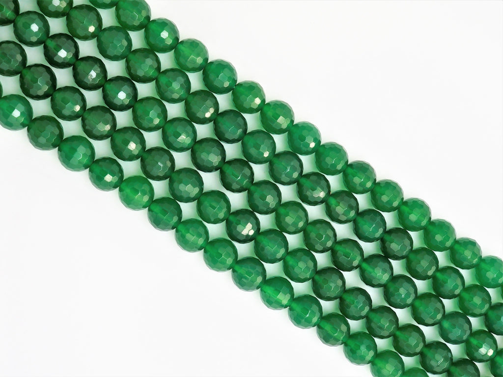 High Quality Faceted/Smooth Green Agate Beads, 6mm/8mm/10mm/12mm, Green Agate Beads,15.5" Full Strand, SKU#U320
