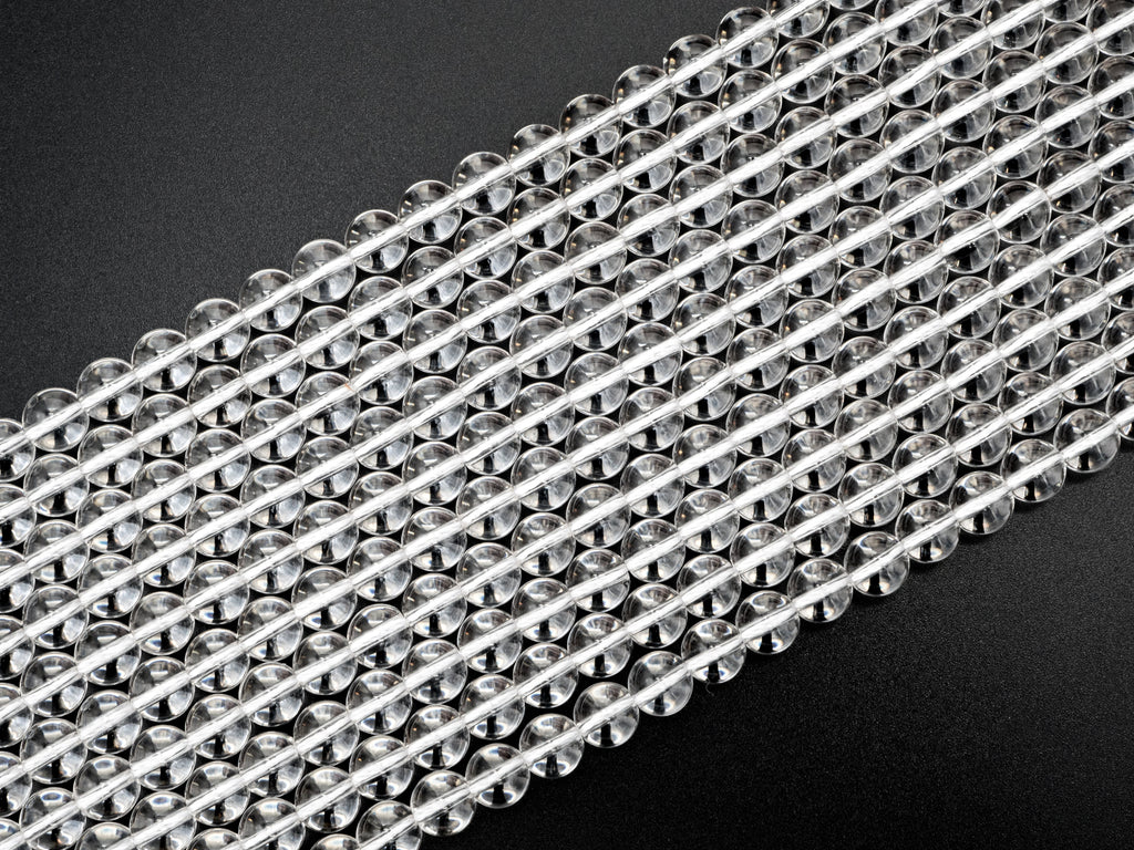 Natural Clear Quartz Round Smooth beads, 6mm/8mm/10mm/12mm Round Quartz beads, 15.5" Full Strand, SKU#V11