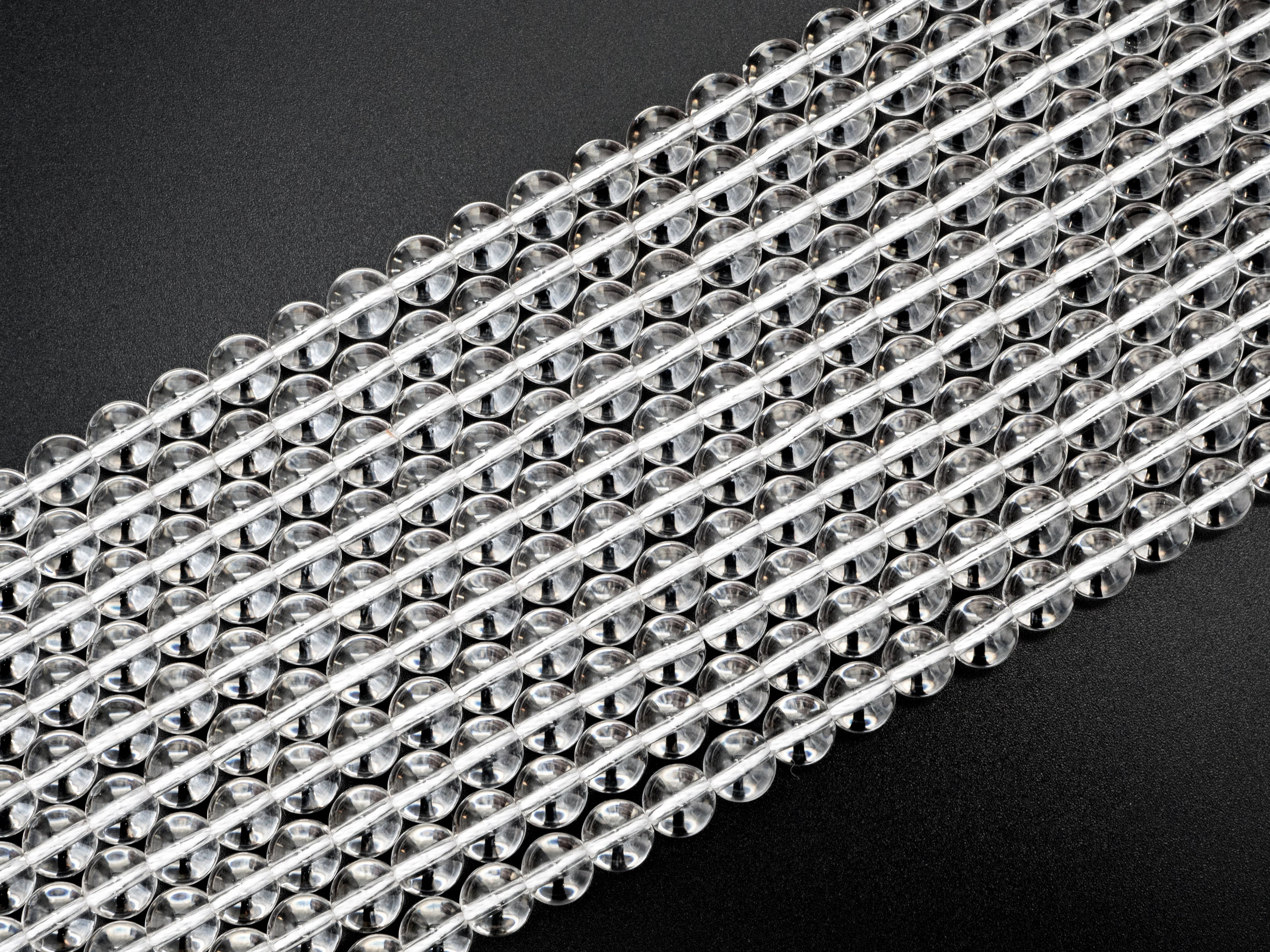 Natural Clear Quartz Round Smooth beads, 6mm/8mm/10mm/12mm Round Quartz beads, 15.5" Full Strand, SKU#V11