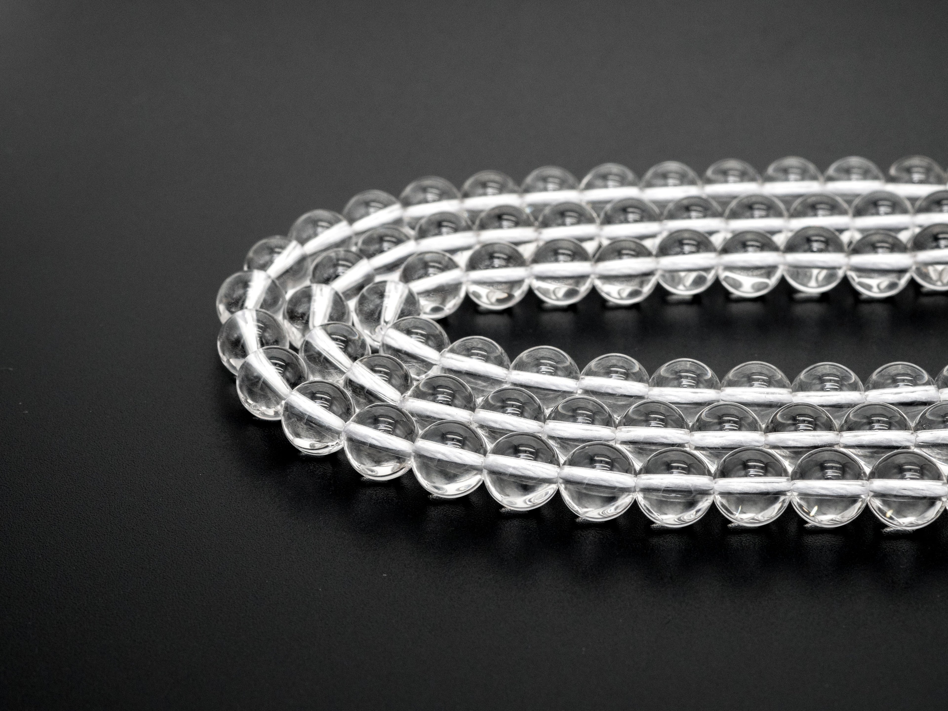 Natural Clear Quartz Round Smooth beads, 6mm/8mm/10mm/12mm Round Quartz beads, 15.5" Full Strand, SKU#V11