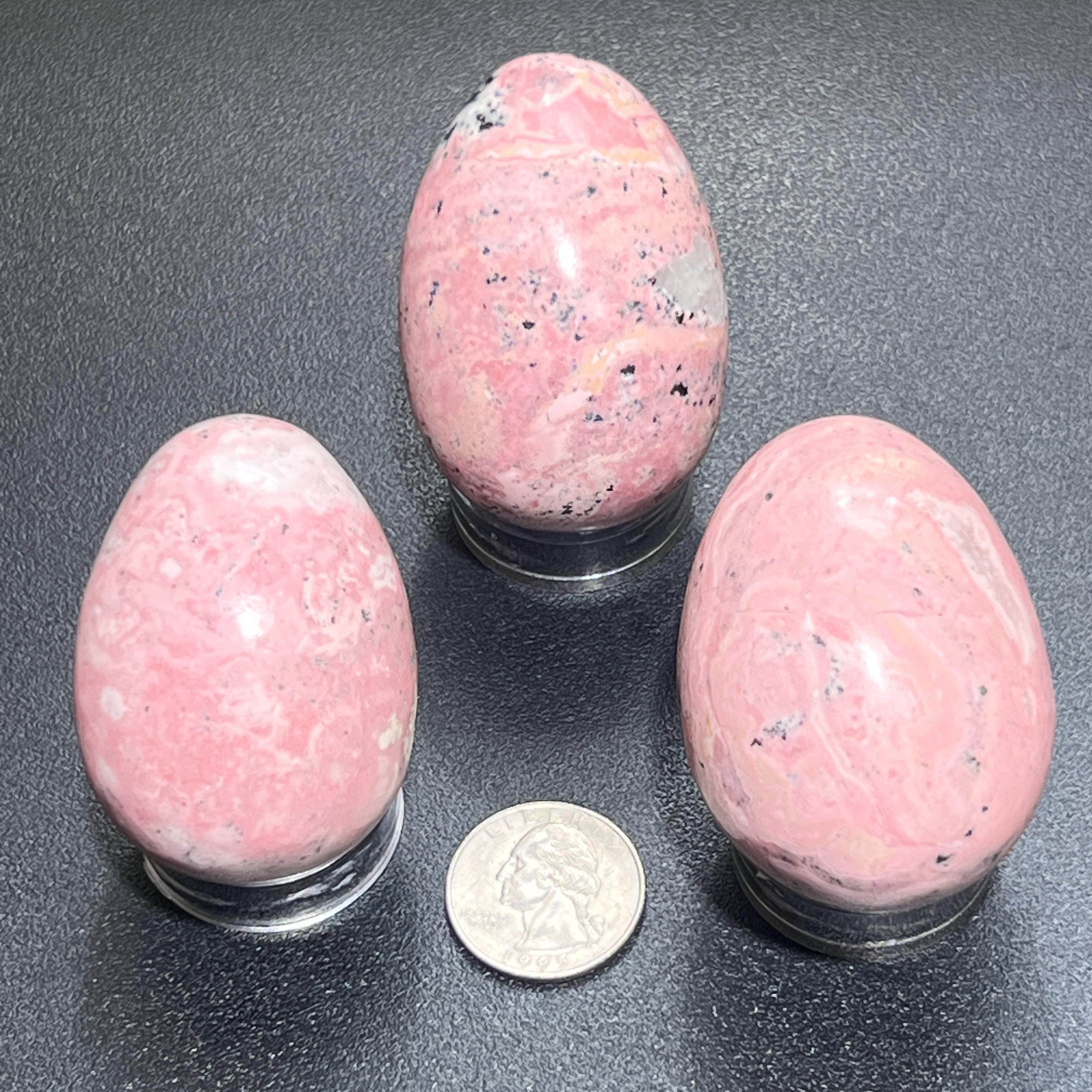 Pink Rhodonite Crystal Egg