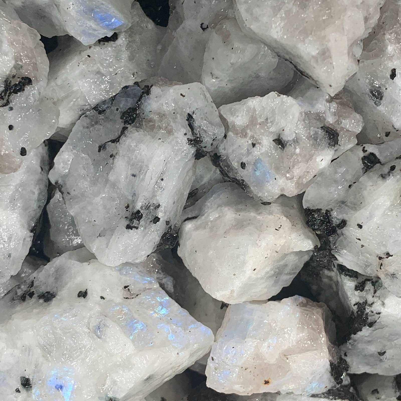 Rough Rainbow Moonstone – A+ Grade Raw Stone from India