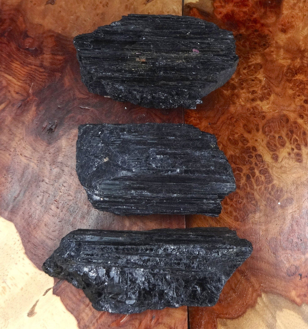 Black Tourmaline Large Raw Crystals (1-3 Inches)