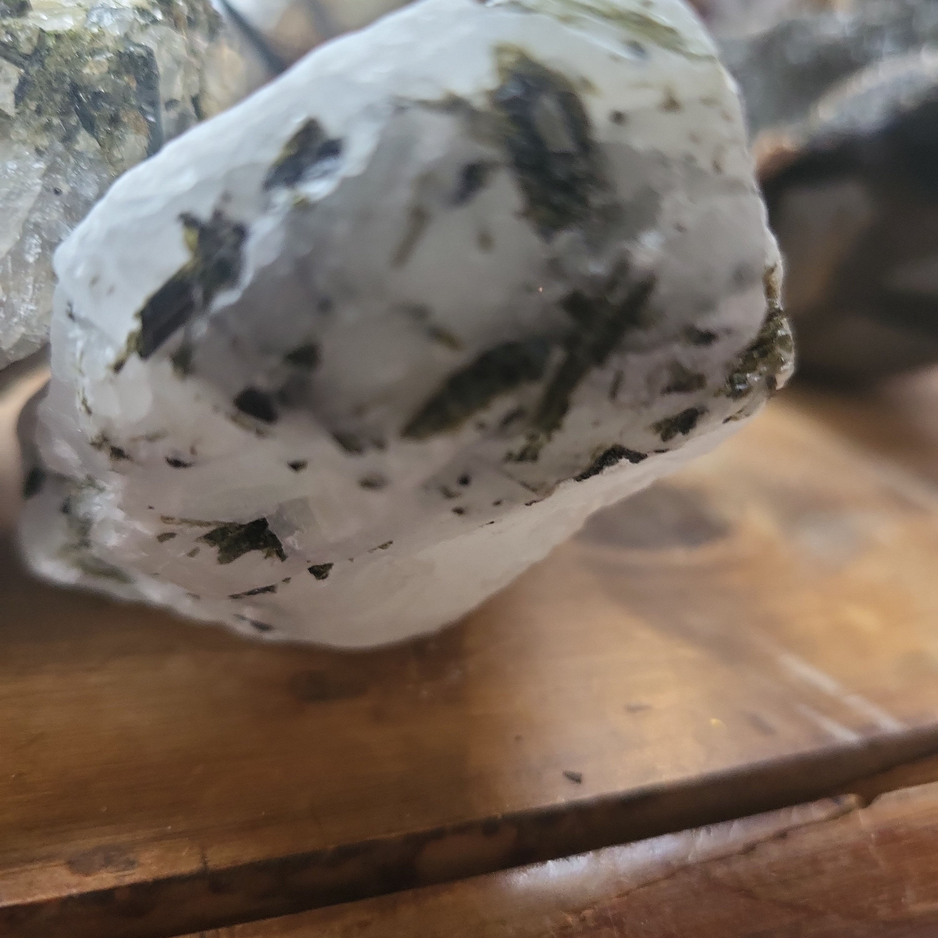Green Tourmaline in Matrix