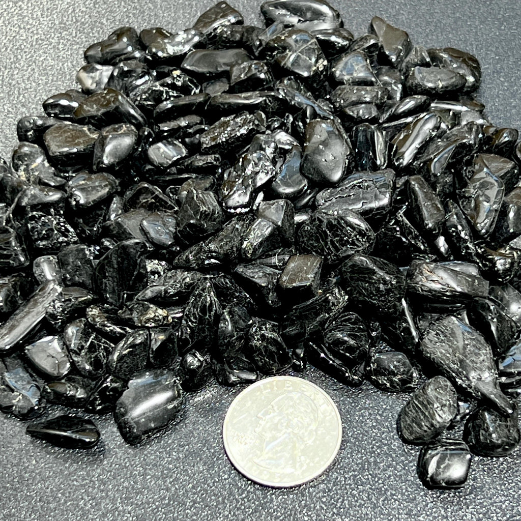 Black Tourmaline Crystals Small Tumbled Stones
