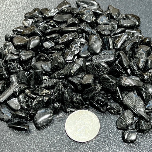 Black Tourmaline Crystals Small Tumbled Stones