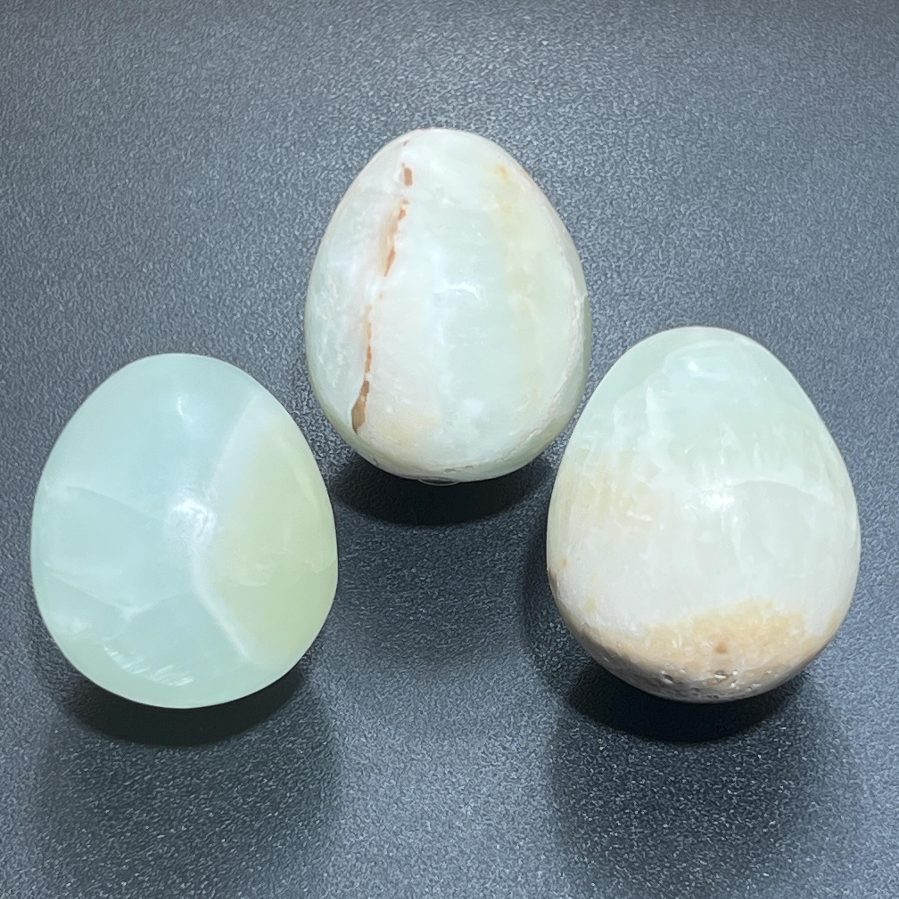 Pistachio Calcite Crystal Egg Carving