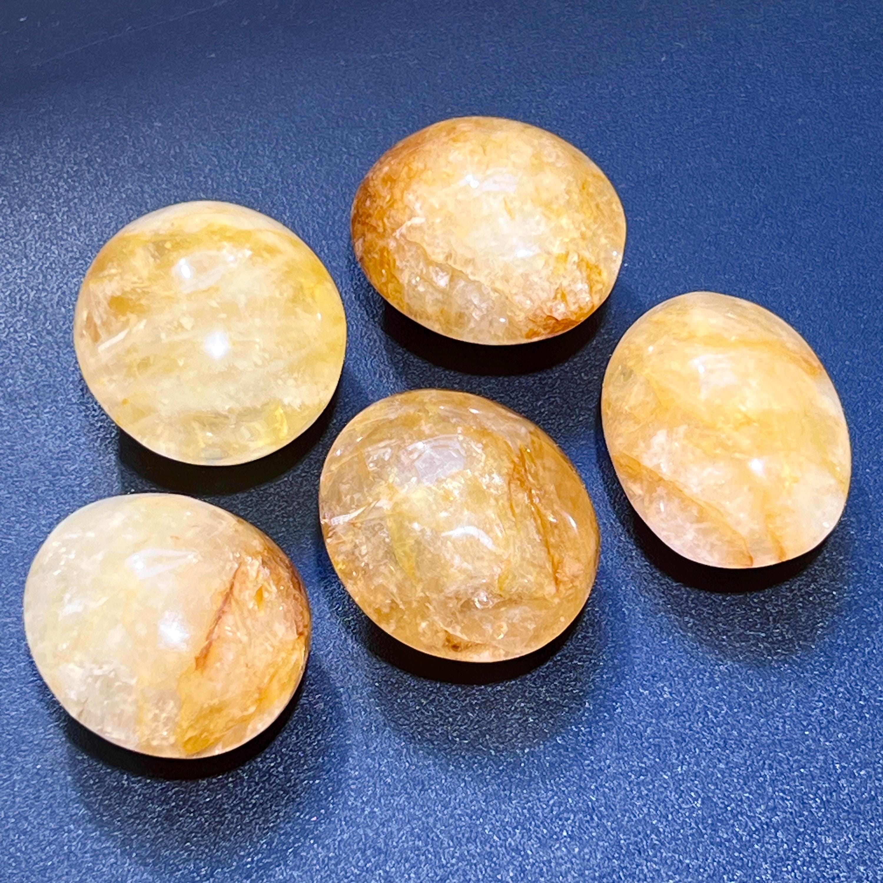 Golden Healer Quartz Palm Stone