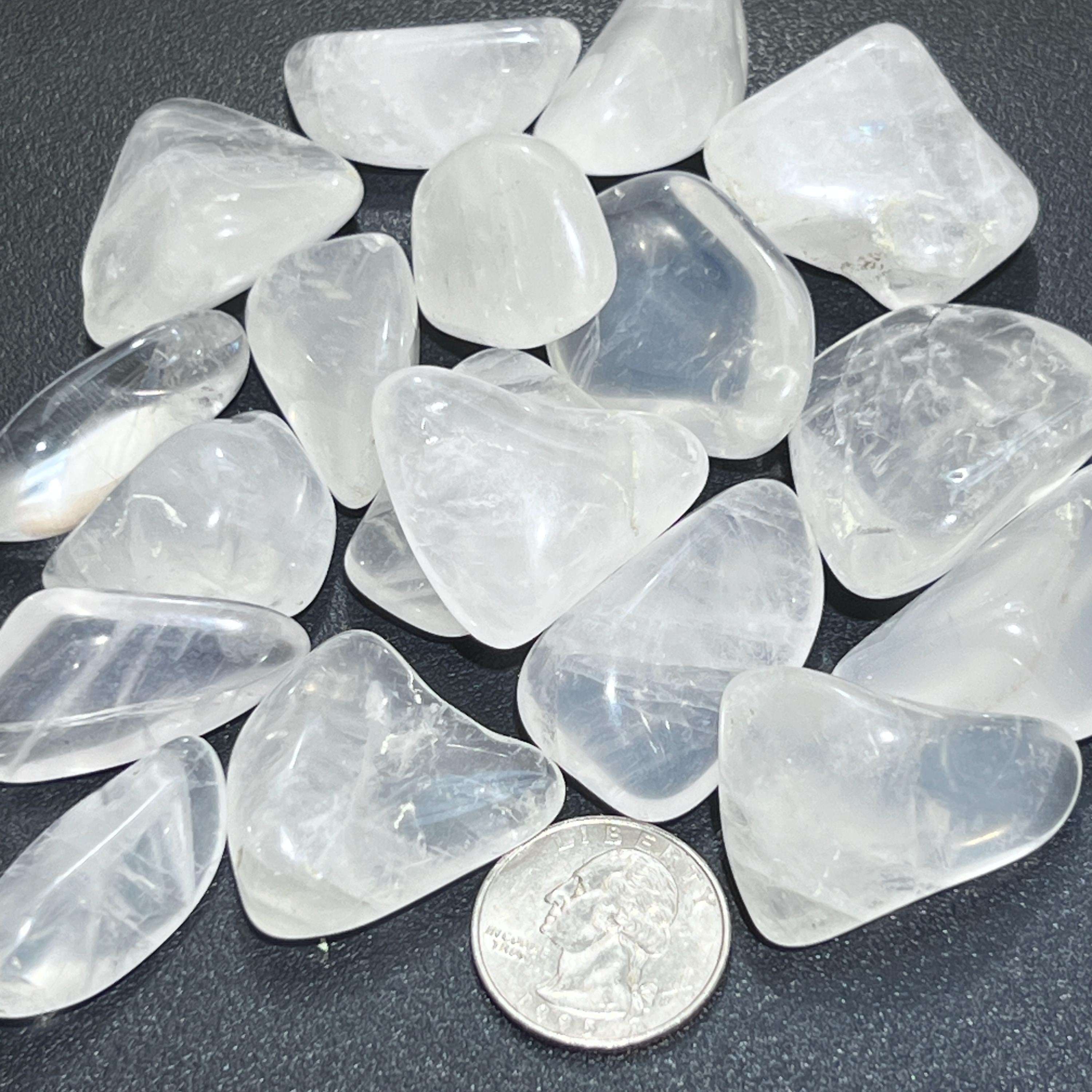 Girasol Moon Quartz Crystal Tumbled Gemstones