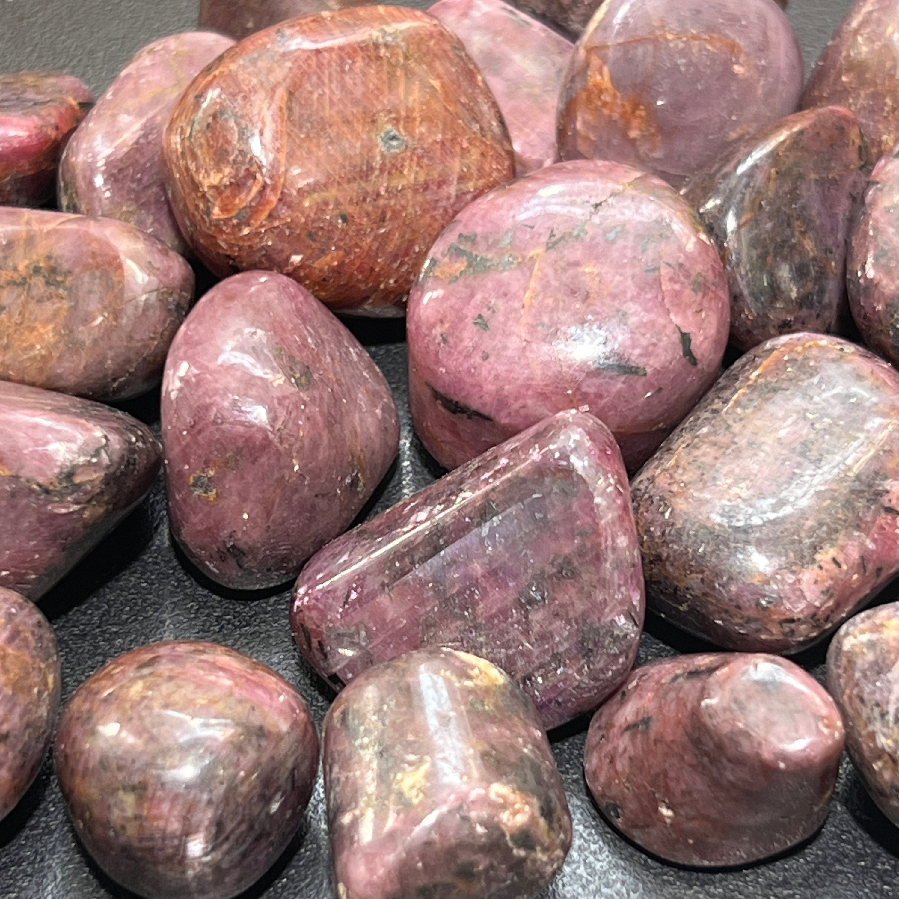 Red Ruby Crystal Tumbled Stones (UV Reactive)