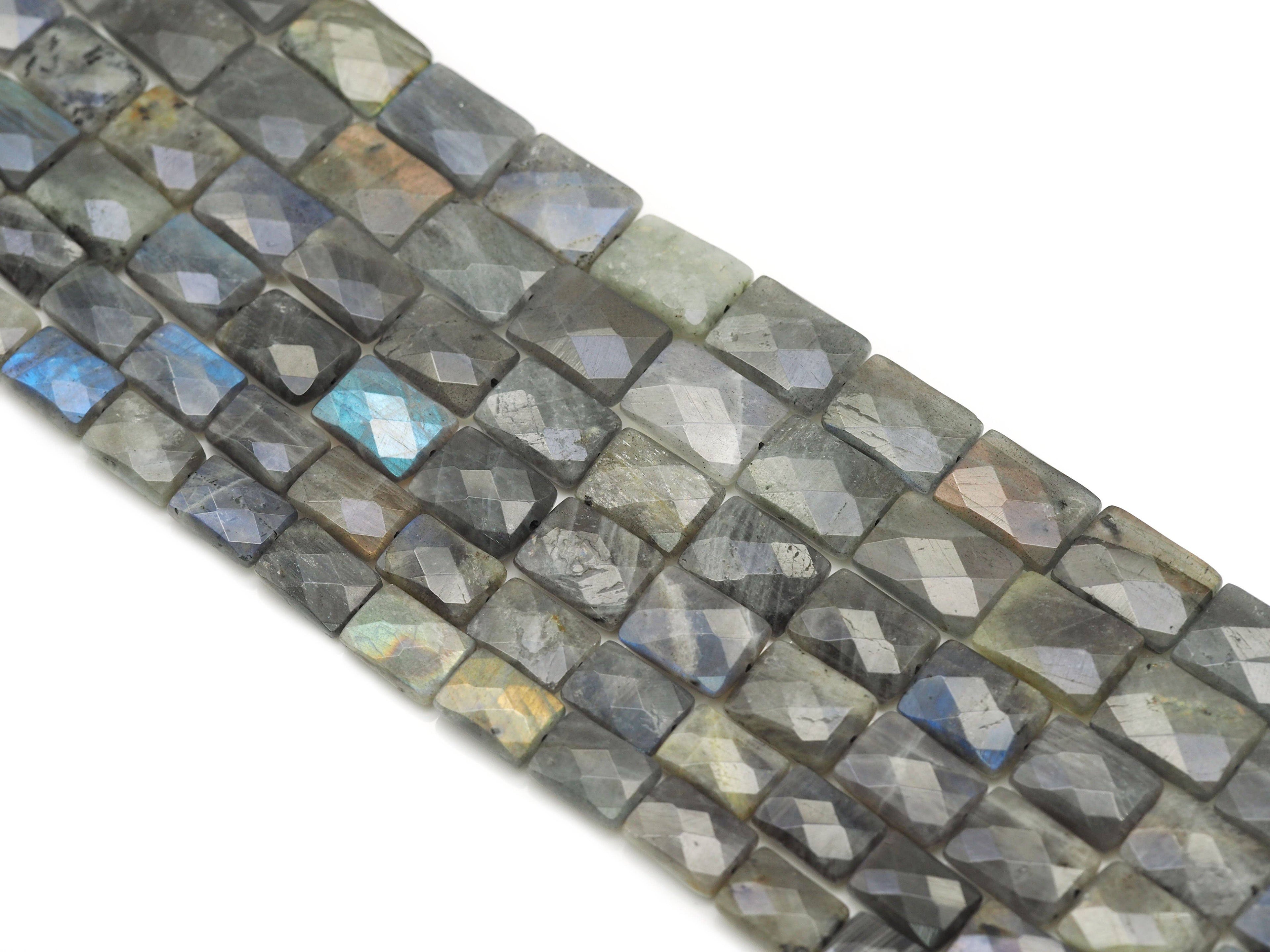 Natural Quality Faceted Rectangle Labradorite Beads, Sku#HY10