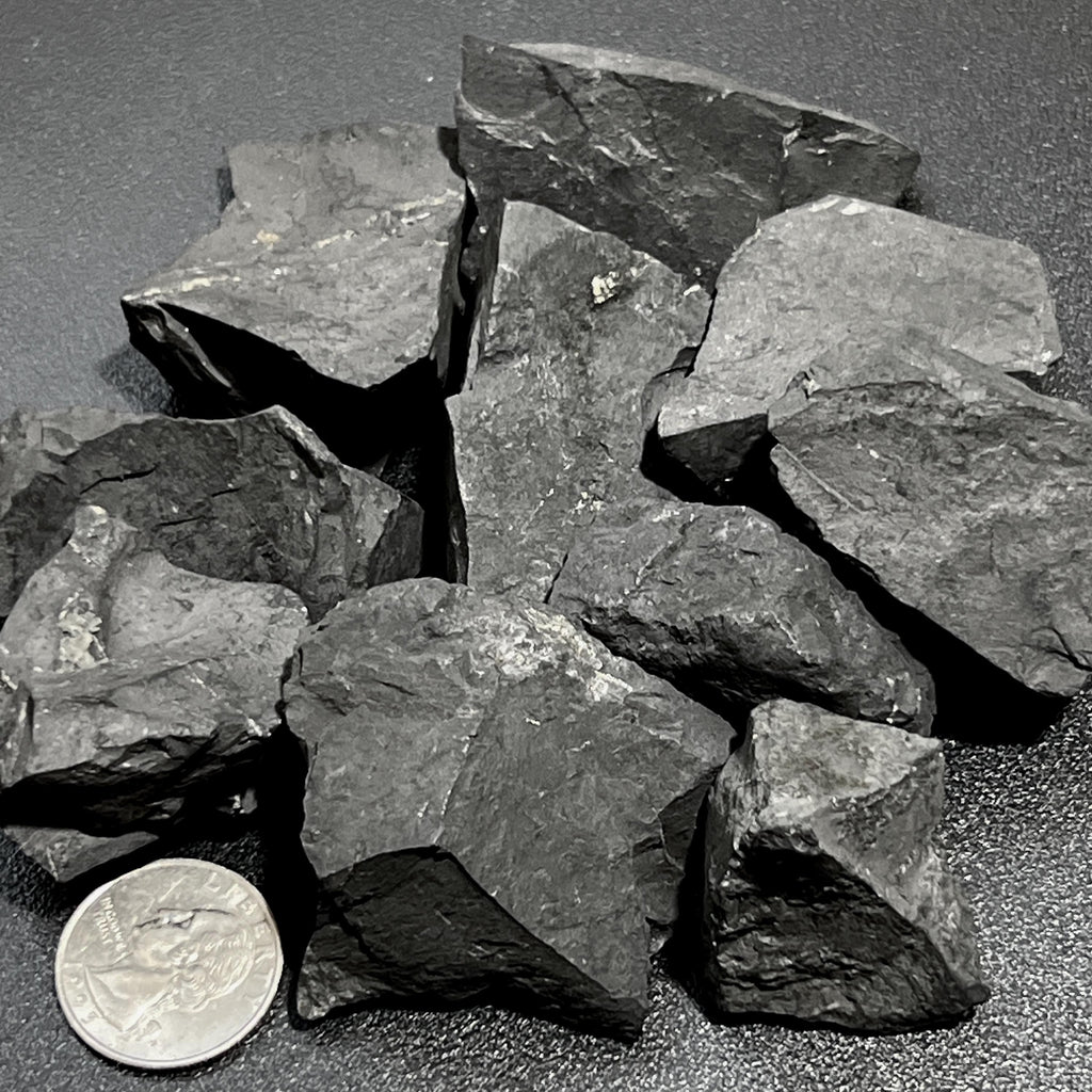 Black Shungite Type-2 Rough Raw Stones