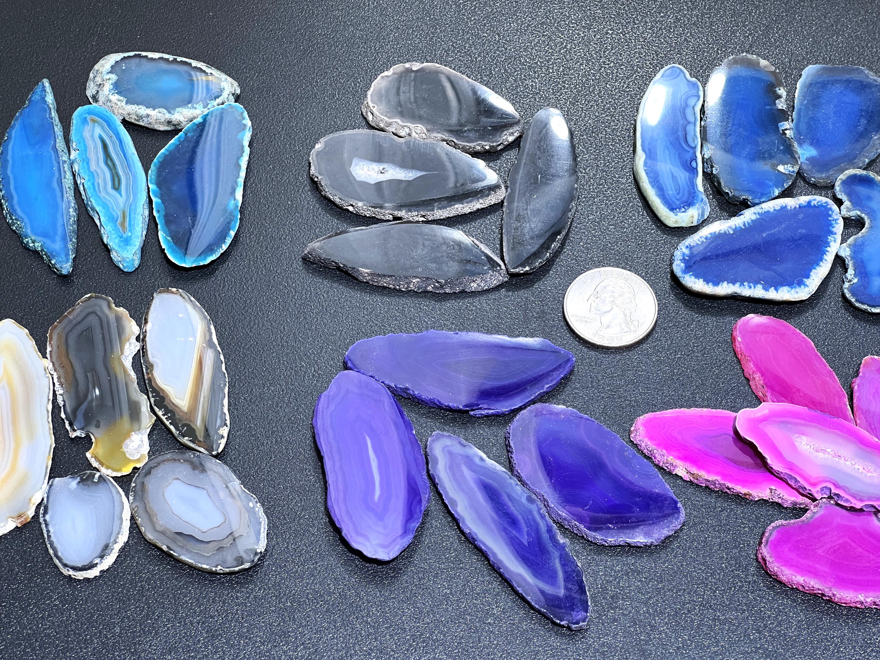 Small Agate Slices (1 Pound, 1-1.5 Inches)