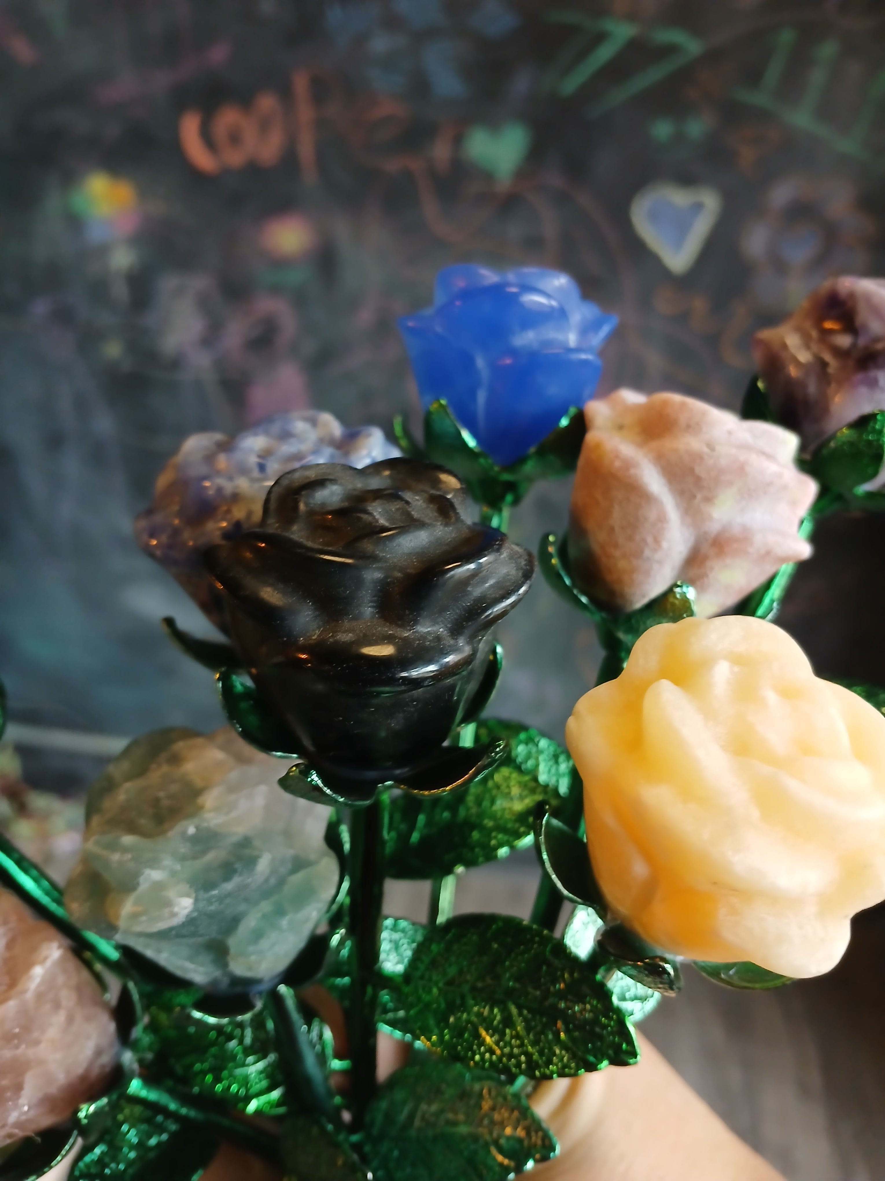 Carved Stone Roses
