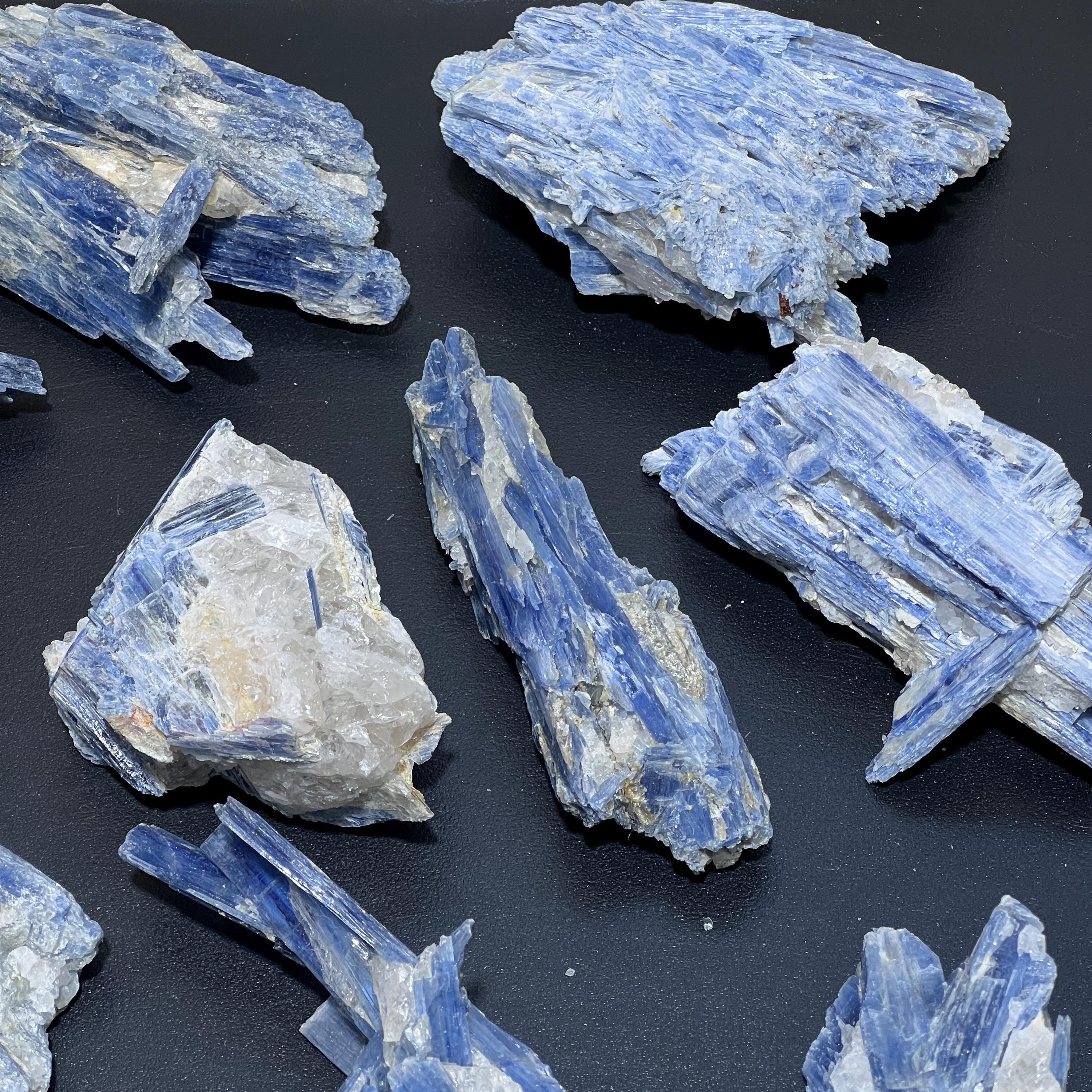 Blue Kyanite Large Crystal Raw Clusters In Matrix