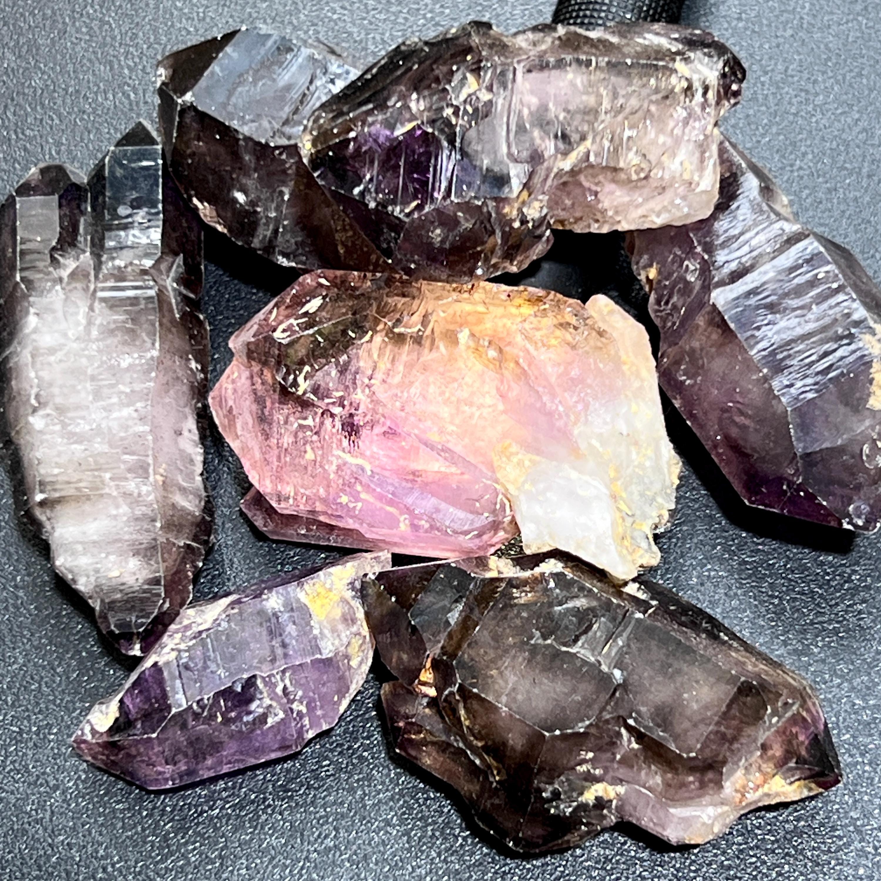 Smoky Shangaan Amethyst Large Raw Points And Scepters From Zimbabwe