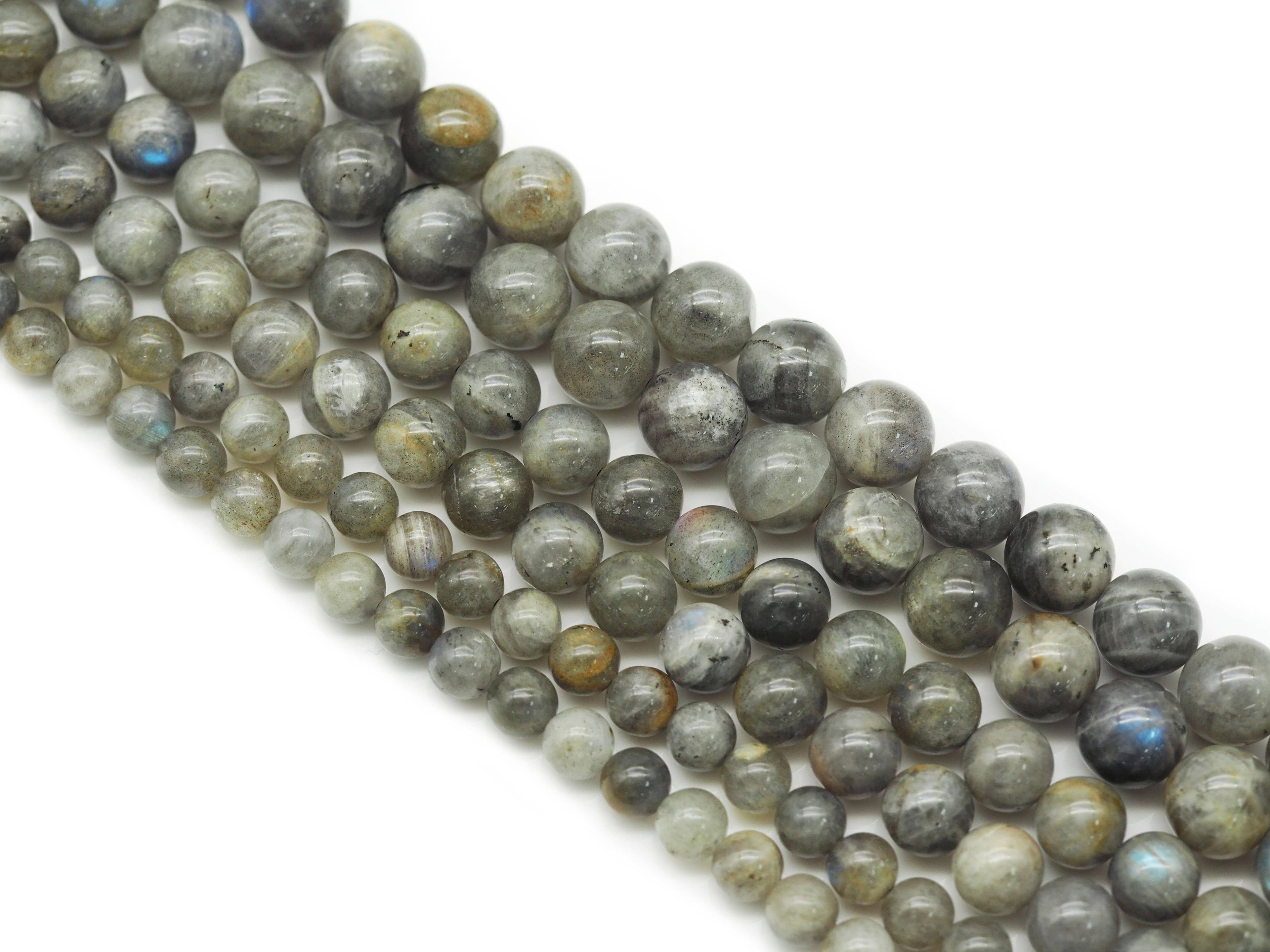 Natural Round Smooth Labradorite Beads, Sku#HY11