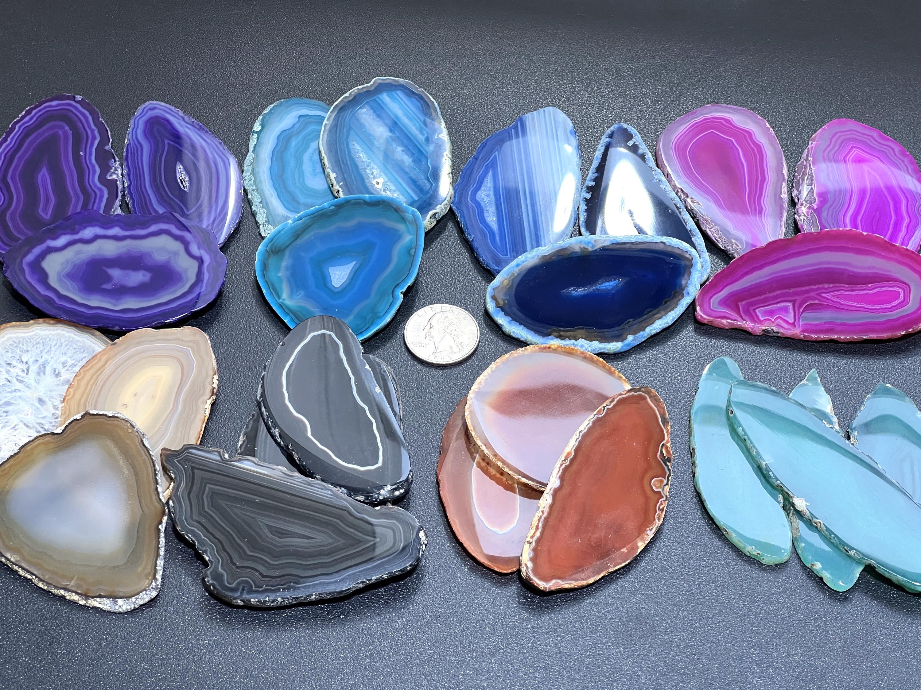 Oval Agate Slices (1 Pound, 2.5-3.5 Inches)