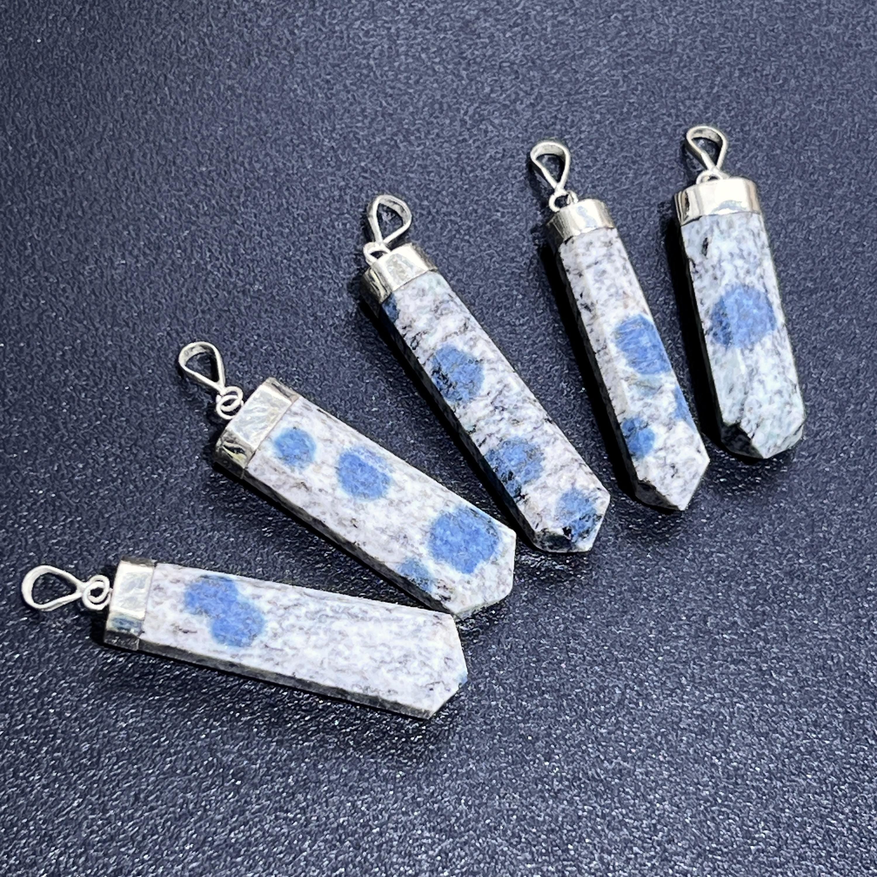 K2 Jasper Crystal Point Pendant (925 Sterling Silver)