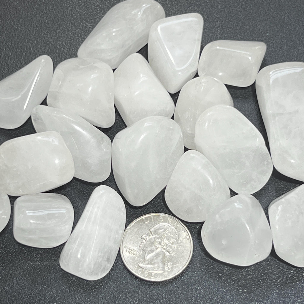 White Quartz Crystal Tumbled Stones
