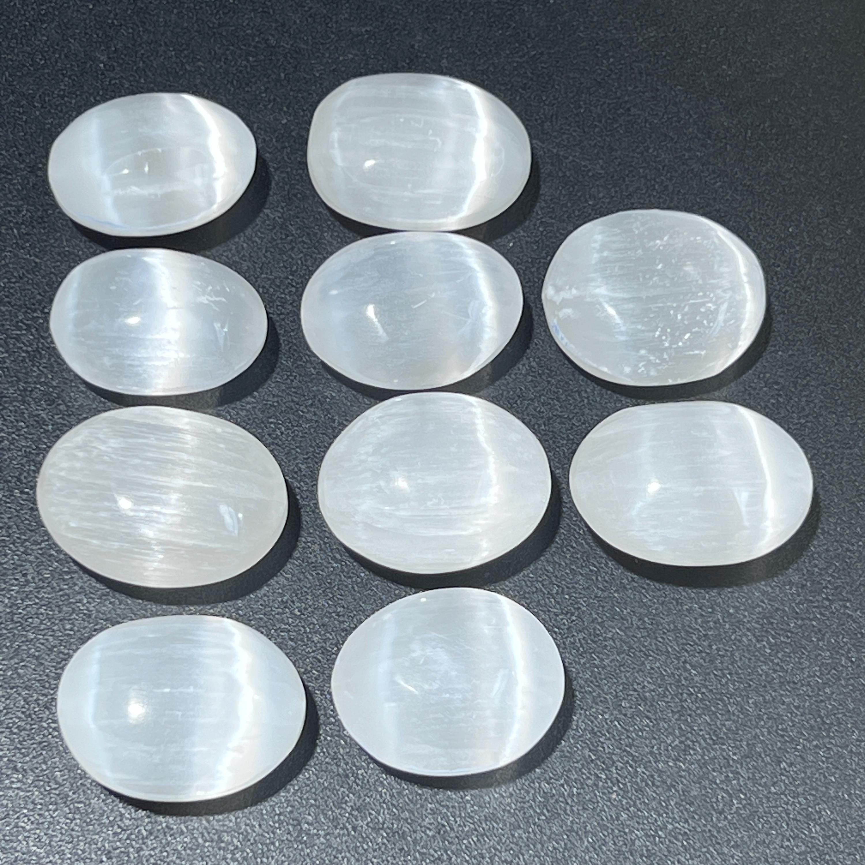 Selenite Crystal Mini Palm Stone Orbs