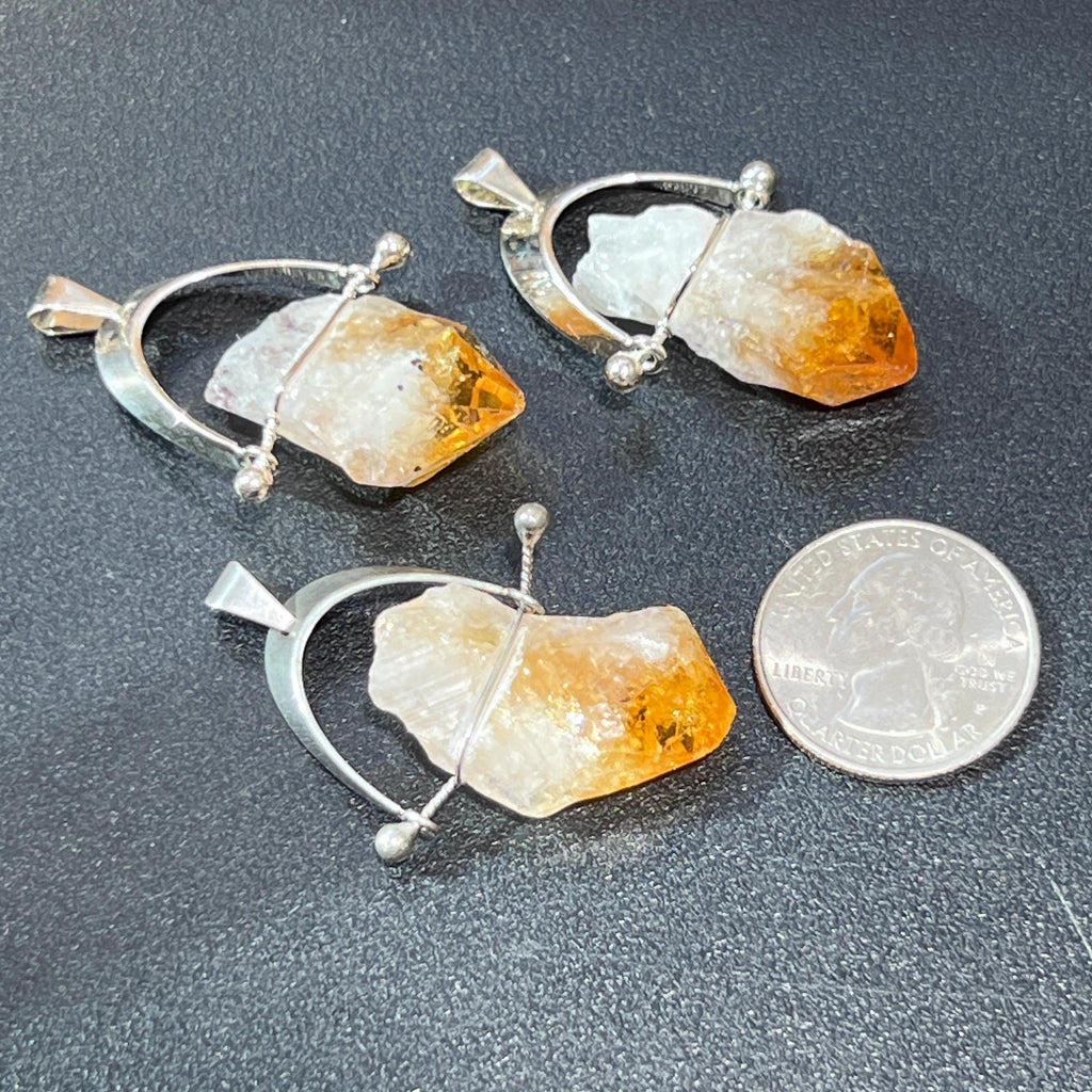 Citrine Crystal Point Pendant