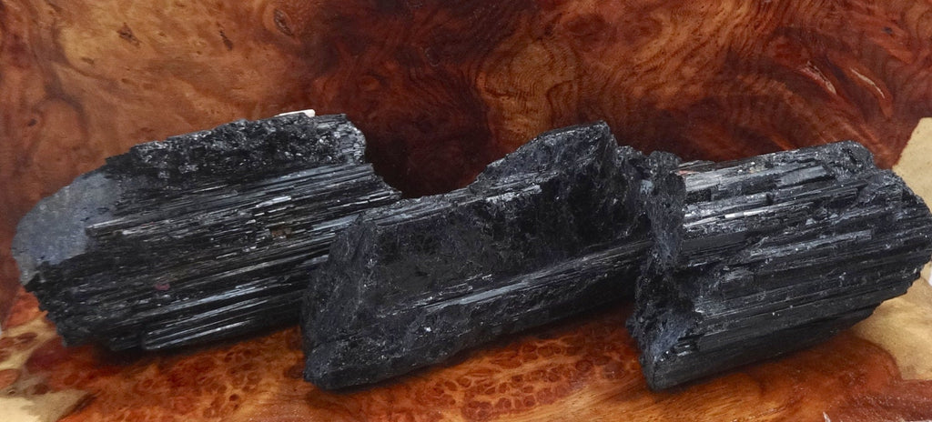 Black Tourmaline Large Raw Crystals (1-3 Inches)
