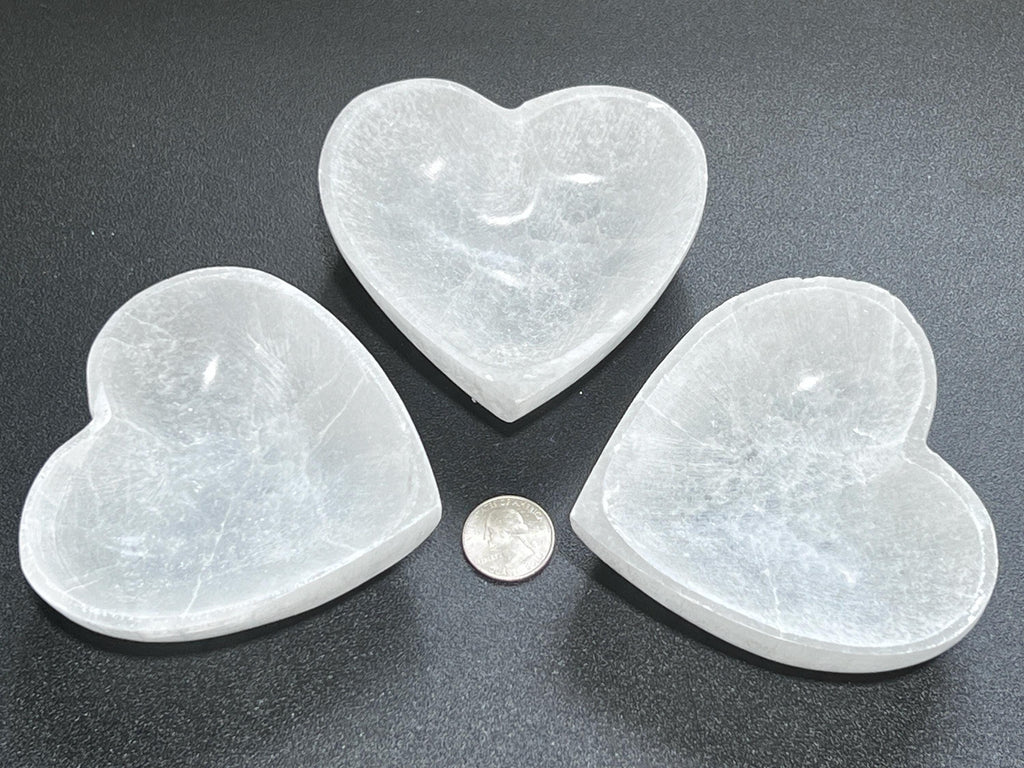 Selenite Crystal Heart Bowl (4 Inch)