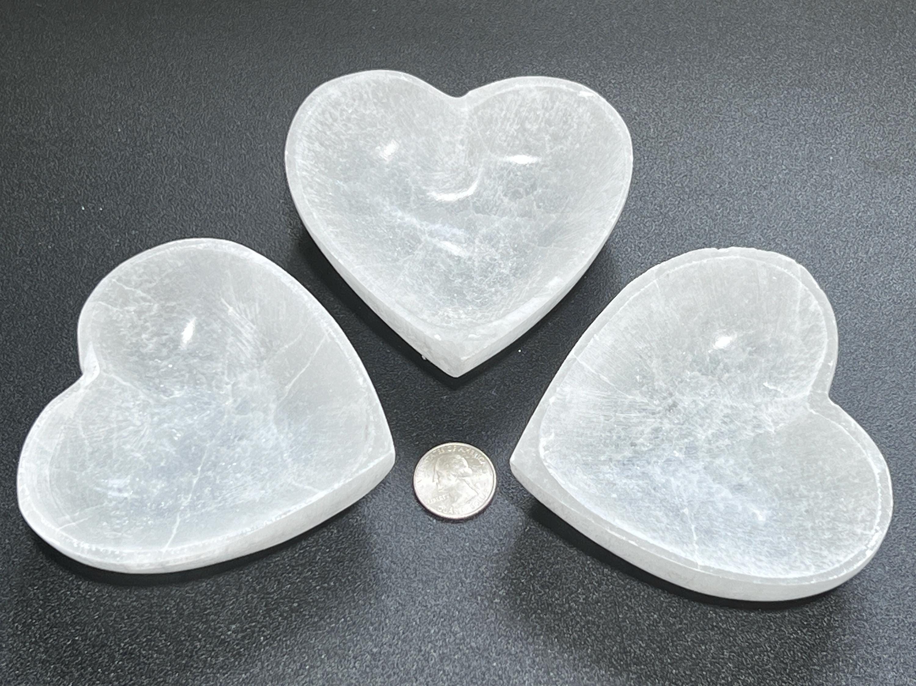 Selenite Crystal Heart Bowl (4 Inch)
