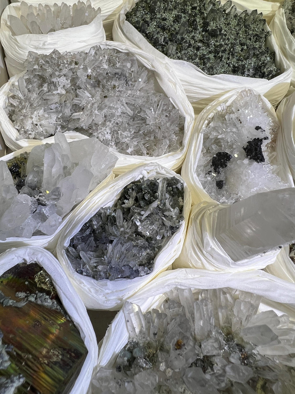 Bolivian Minerals Crystal Mixed Collection (Large 15x10 Inch Flat)