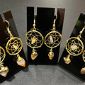 Citrine Crystal DreamCatcher Earrings Pair