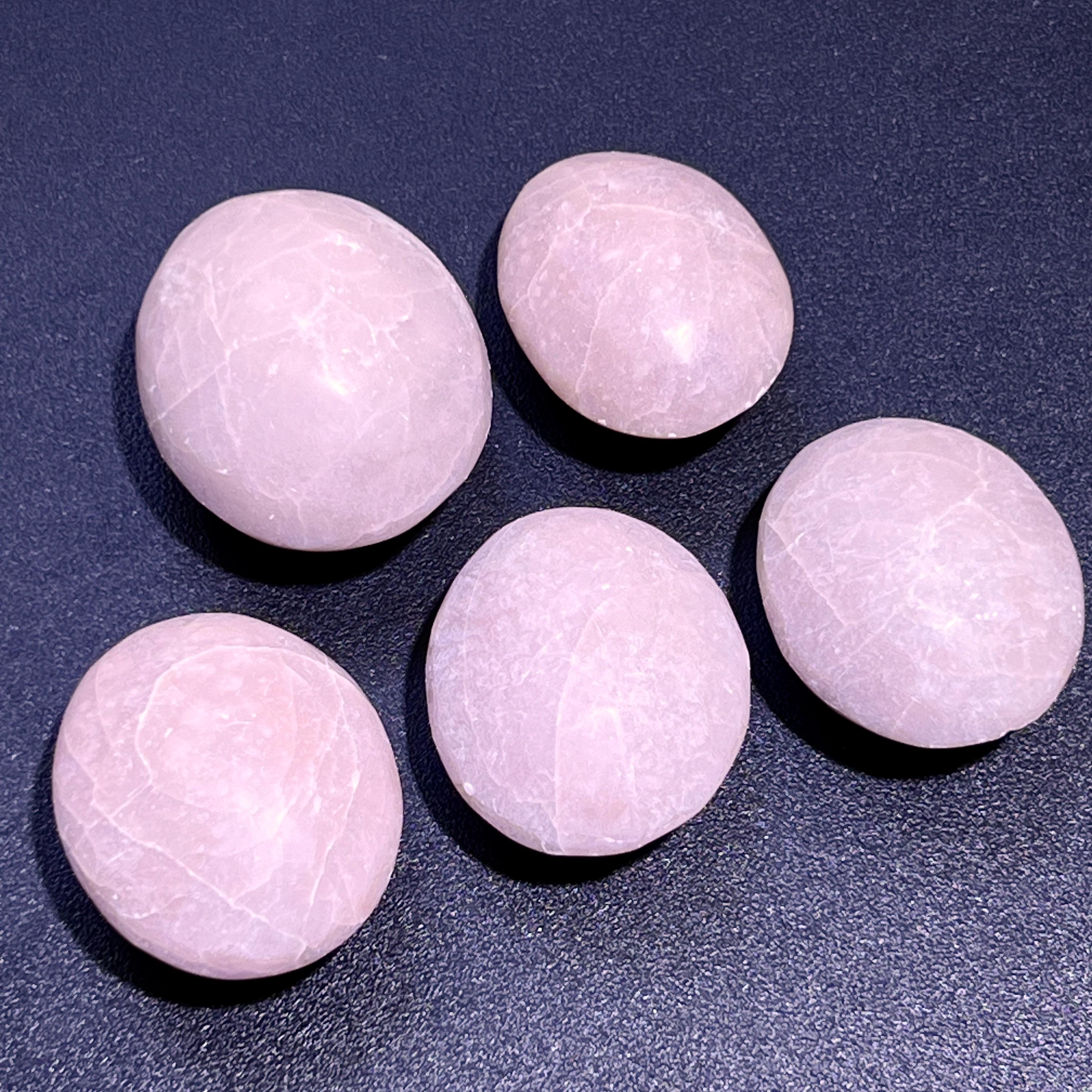 Pink Soapstone Palm Stone