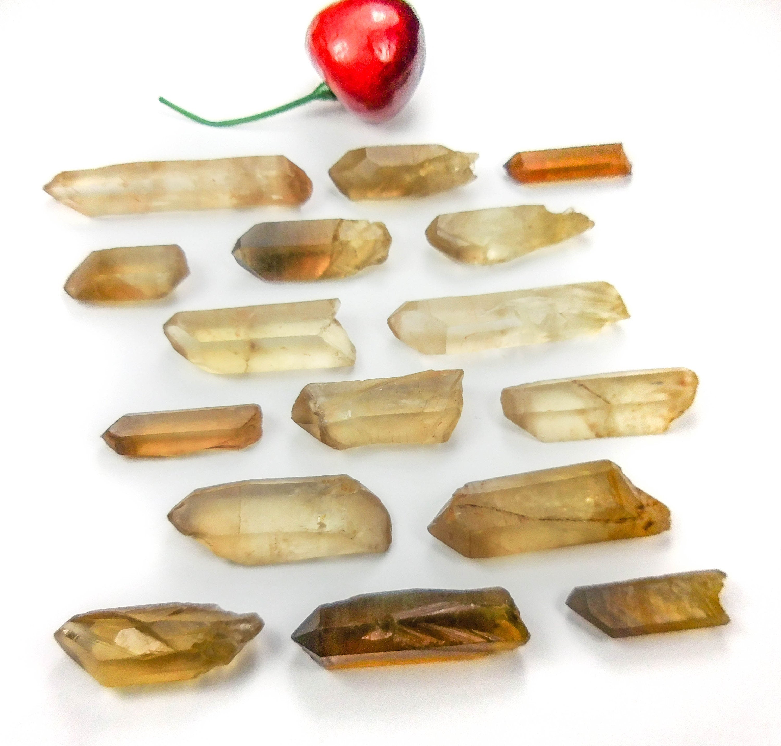 Natural Untreated Citrine Crystal Points (3 pcs )